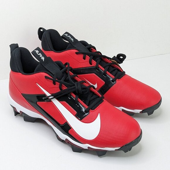 Nike Alpha Menace 4 Shark Football Cleats, Red, Men´s...